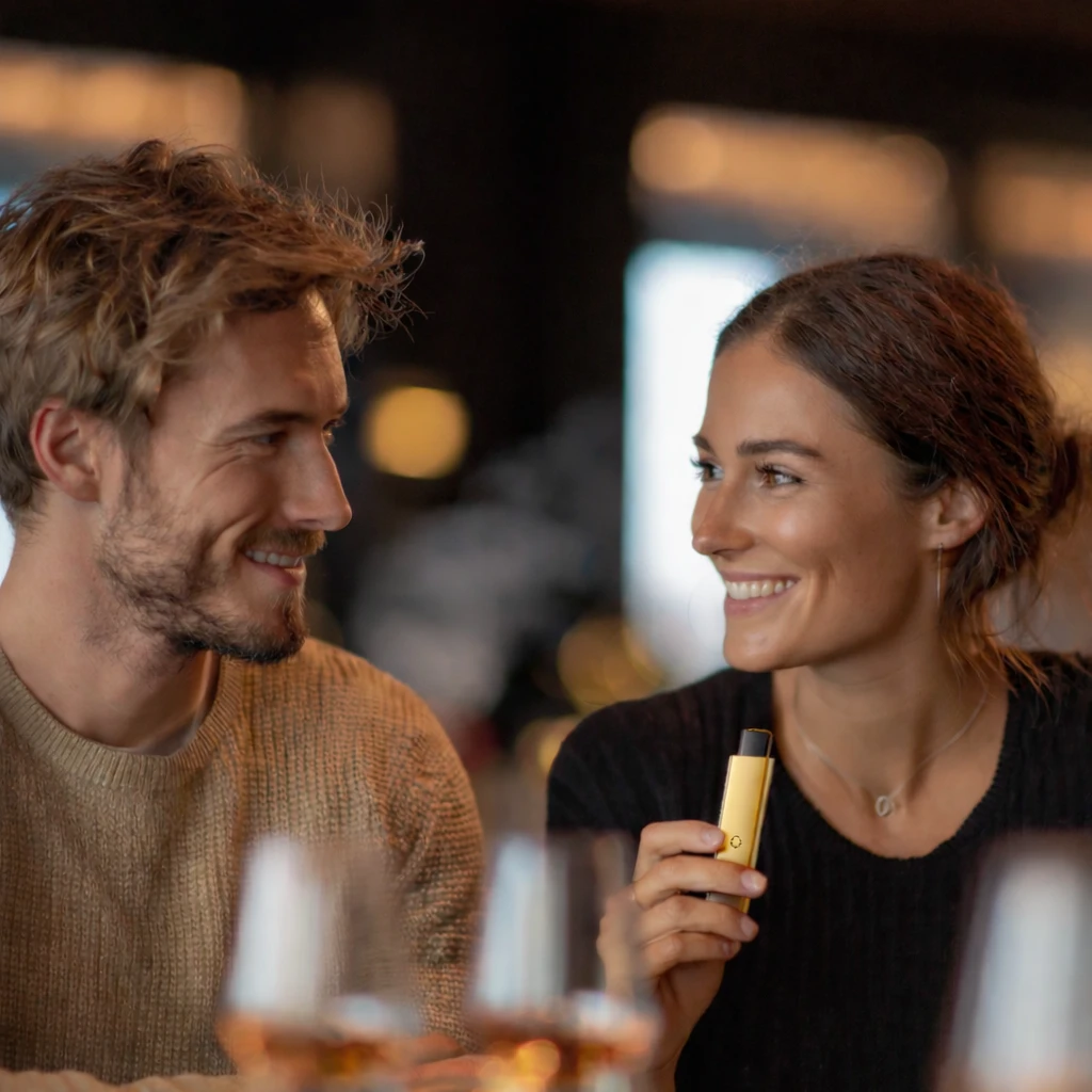 VK SLIM AIR Lifestyle — Paar in Bar